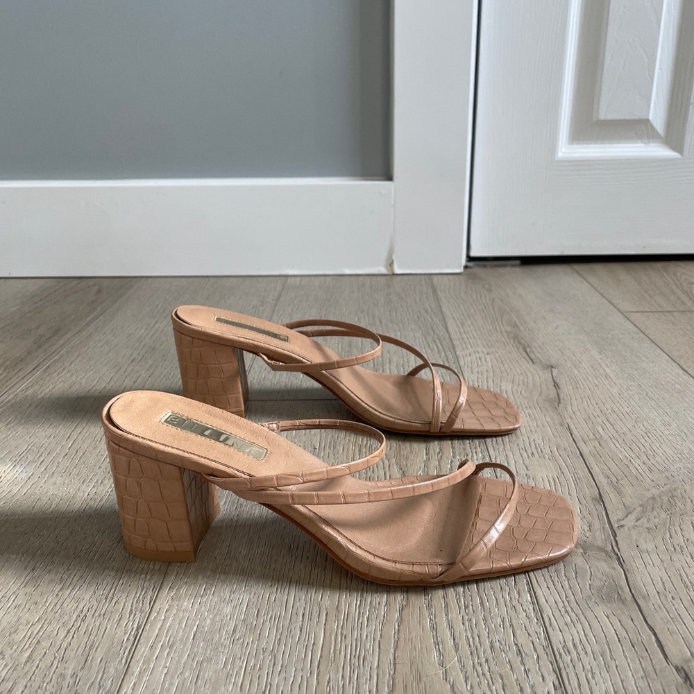 Billini Elegant Tan Strappy Heels